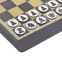 +‘； Pocket Chess Folding Board Interactive Travel Portable Entertainment Magnetic Chessman Indoor Outdoor Game Easy To Carry