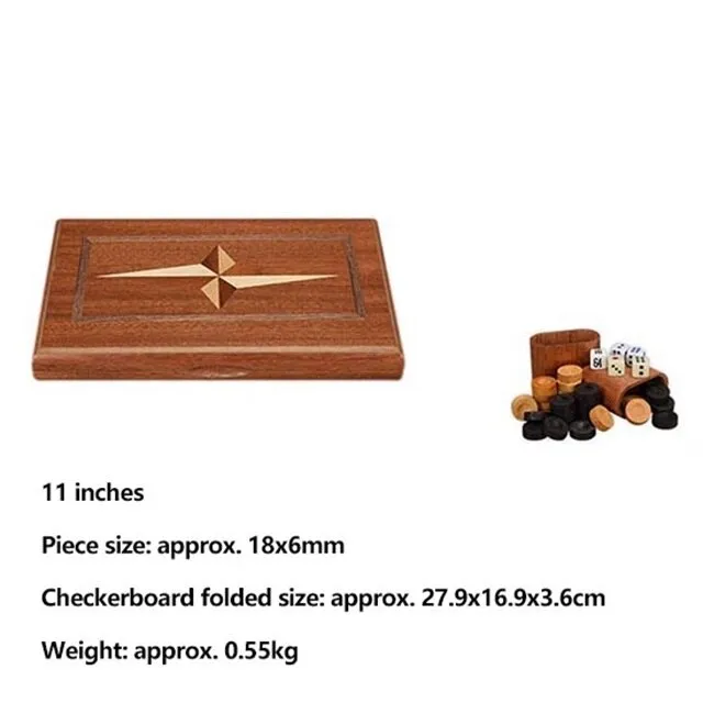 ฝังแบ็คแกมมอน Western Land War ชุดหมากรุกคลาสสิกกลยุทธ์เกมกระดานอะคร