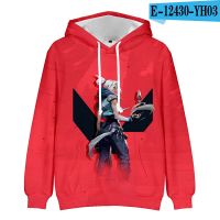 ﹍☃ Personality 3D Game Valorant Hoodies New Boys / Girls Games Hoodie Teen Long Sleeve Men / Women Popular Valorant Casual Outwear