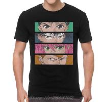 Camiseta de algodón con estampado para hombre, camisa de manga corta con estampado de Anime Yu Hakusho, del equipo Yusuke Urameshi Kurama Hiei Kuwabara Eye, Top