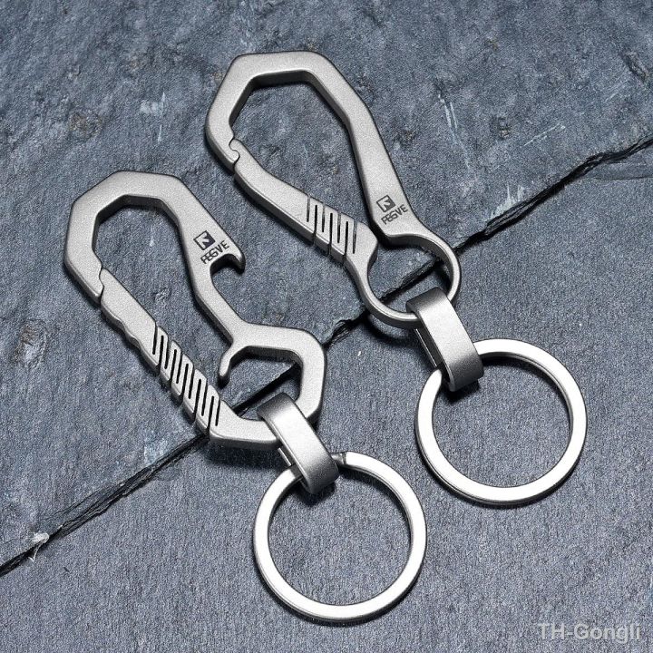 hot-real-titanium-keychain-men-for-car-chain-buckle-rings-holder-high-quality-carbiner-accessories