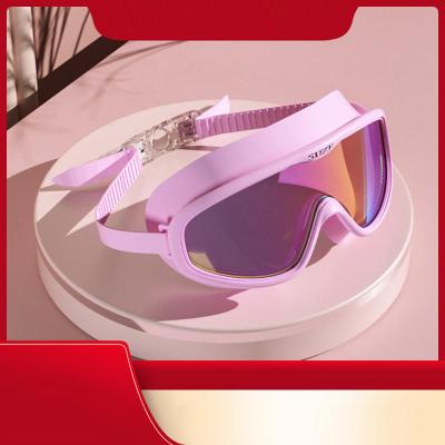 1pc Swimming Goggles Adult Large Frame UV Protection  Anti-fog Unisex HD Professional  Training Swimming Glasses Eyewear Goggles