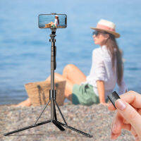 60" Cell Phone Selfie Stick Tripod Stand All-in-1 with Integrated Wireless for Samsung and Smartphone Black