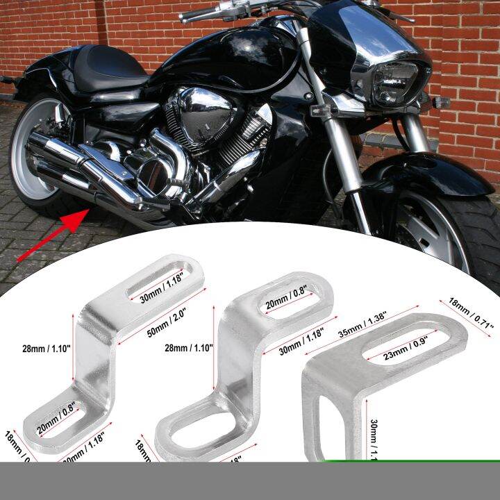 Motoforti Z Shaped Motorcycle Exhaust Pipe Escape Bracket Fixed Muffler