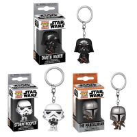 Funko POP！ 《S-tar W-ars》Mandalorian Stormtrooper Darth V-ader Keychain Action Figure Keyring Toys model Dolls