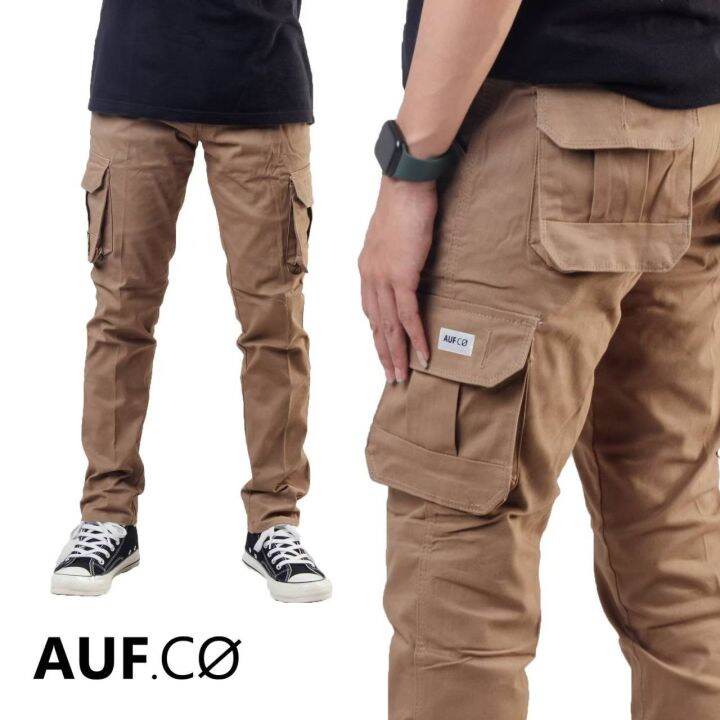 Celana Cargo Panjang Auf.co Warna Mocca Bahan Premium QUALITY | Lazada ...