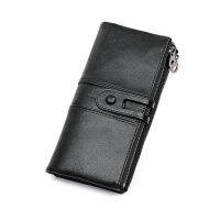 Vintage Women RFID Wallet Genuine Leather Female Long Purse Fashion Design Ladies Cowhide Leather Clutch Wallet New