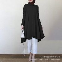 Baju Maternity Muslimah Women Casual Long Sleeve pragnant Blouse Muslimah Labuh Ropol Plus size Baju Wanita Baju Kurung