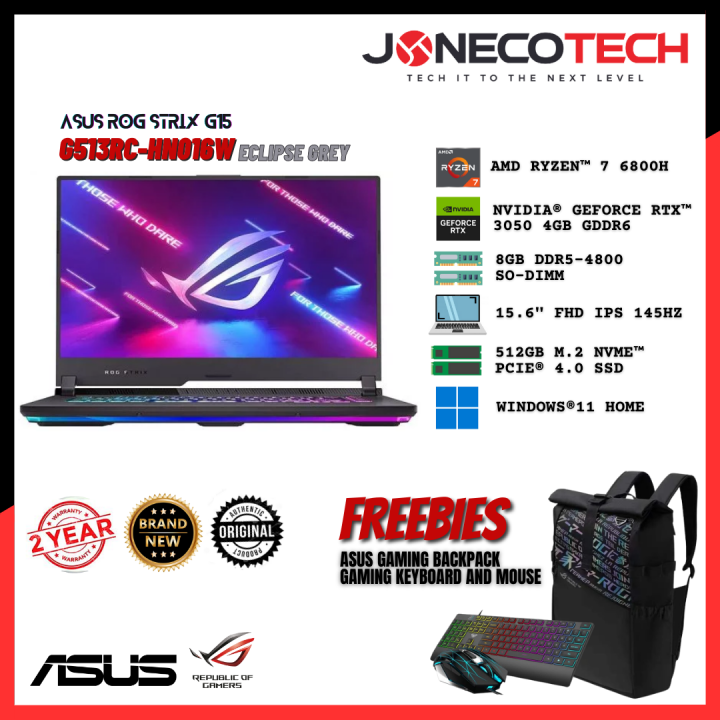 Asus Rog Strix G15 G513rc Hn016w Eclipse Grey Gamers And Professionals Notebook Lazada Ph 1463