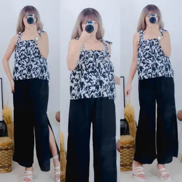 Milk pants with slits (№ 42831) ♡ Gepur - women clothes store