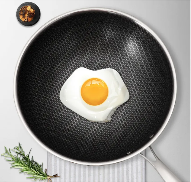 Durable Stainless Steel Non Stick Pan For Electric And Gas Stoves 32cm