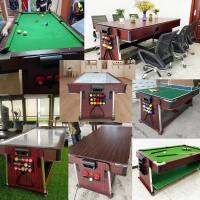 Billiard Pool USA STYLE โต๊ะพูล 4 in 1 ครบจบทั้ง พูล / โต๊ะฮอกกี้ / โต๊ะปิงปอง / โต๊ะอเนกประสงค์ #รับประกัน 1ปี #สินค้าพร้อมส่ง