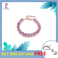 Natural Amethyst Bracelet Rose Gold Plated Bracelet Silver 925 Original Design Bracelet Precious Jewelry Bracelet Christmas Gifts for Woman