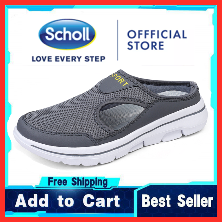 scholl-รองเท้าผู้ชาย-scholl-รองเท้าผ้าใบรองเท้าผู้ชาย-scholl-ผ้าใบรองเท้าผู้ชาย-scholl-เวอร์ชันเกาหลี-สไลด์-ผู้ชาย-scholl-ขนาดใหญ่46-47-48-สวมใส่-รองเท้าแตะครึ่งรองเท้าแตะแบนผู้ชายแฟชั่นรองเท้าแตะลำลอ