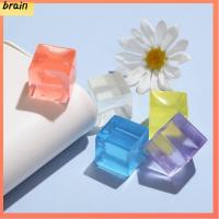 BRAIN 8Pcs ของเล่นบีบได้ ของเล่นบล็อกน้ำแข็ง ของเล่นนุ่มๆ บรรเทาความเครียด ก้อนน้ำแข็งก้อน คาวาอิ บล็อกน้ำแข็งโมจิ ของเล่นฟิตเจต เด็กผู้ใหญ่