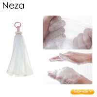 Neza Handmade Soap Cleansing Facial Cleanser Bubbler Foaming Net Bubble Ribbon Bag