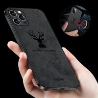 Fashion Cloth Case For iPhone XR X Xs Max 11 13 14 Pro Max 12 Mini SE 6 6s Plus 7 8 Build-in Magnet iron Cover Deer Cat Shell