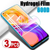 【Unbreakable】3PCS ความปลอดภัย Hydrogel ฟิล์มสำหรับ OPPO Realme 8 7 Pro 8Pro 7Pro ป้องกันหน้าจอสำหรับ Realme8 Realme7น้ำเจลฟิล์มนุ่มไม่แก้ว