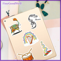 FineGoodWell 50ชิ้น Kawaii ร็อคสติ๊กเกอร์เพลงวงย้อนยุคสำหรับกระเป๋าเดินทาง DIY กีตาร์มอเตอร์ไซค์แล็ปท็อปสเก็ตบอร์ดสติกเกอร์รูปลอก