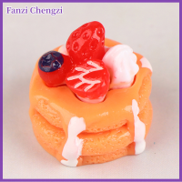 Fanzi 5ชิ้นจำลองเค้กขนมหวานของเล่นอาหารบ้านตุ๊กตาอุปกรณ์ตกแต่งบ้านตุ๊กตาของเล่นแกล้งเล่น5ชิ้น