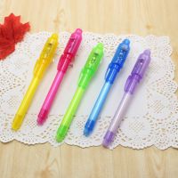 1PC Luminous Light Pen Magic 2 In 1 UV Purple Light Pen Drawing Invisible Secret Ink Pen Learning Education Toys For Child