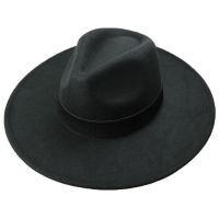 COD tjjs079 Top hat men s wide-brimmed black woolen French white British retro gentleman new large head circumference jazz