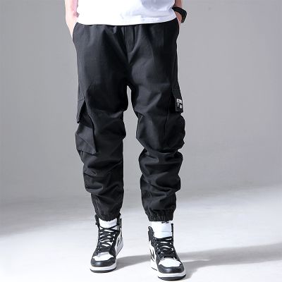 Mens Cargo Pants Fashion Hip Hop Multi-pocket Trousers Trendy Streetwear Solid Sweatpants Joggers Male Casual Cotton Trousers