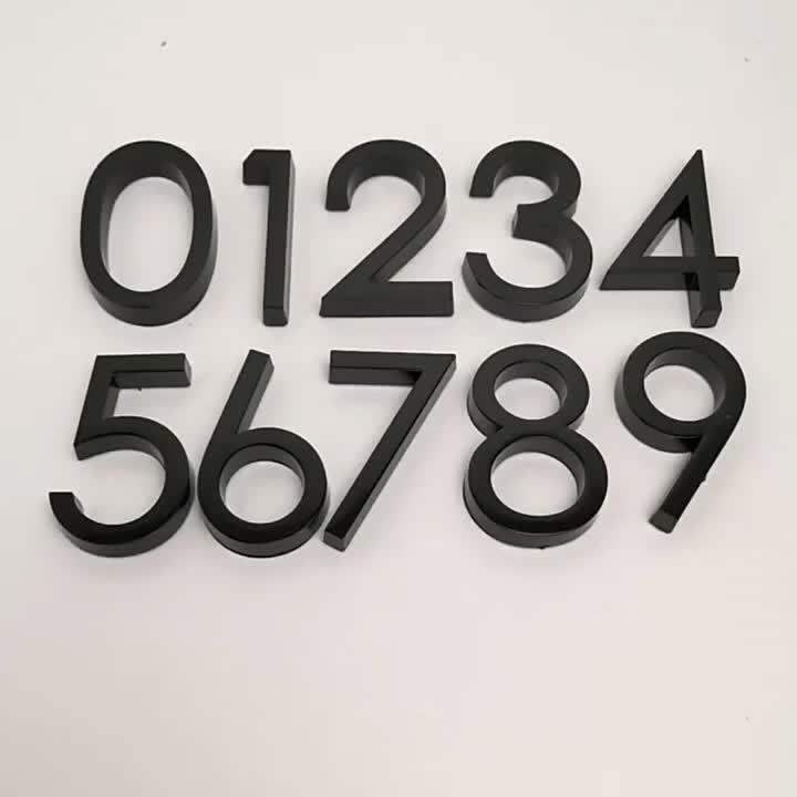 0-9 House Number Outdoor Numbers Signs 60mm Letters A-F Door Alphabet ...