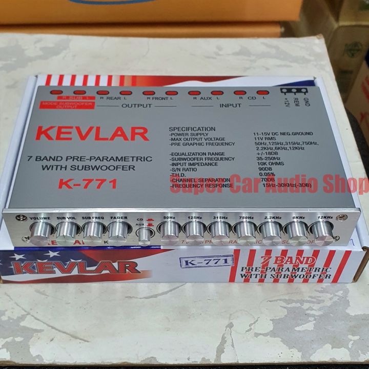 ปรีแอมป์-7-แบนด์-ยี้ห้อ-kevlar-pre-amp-7-band-kevlar-ปรี-7แบนด์-เคฟลาห์