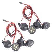 2X 4 LED Lights Receiver Kit Plastic Shell Lotus Headlights for 1/5 BAJA Rovan Motor 5B