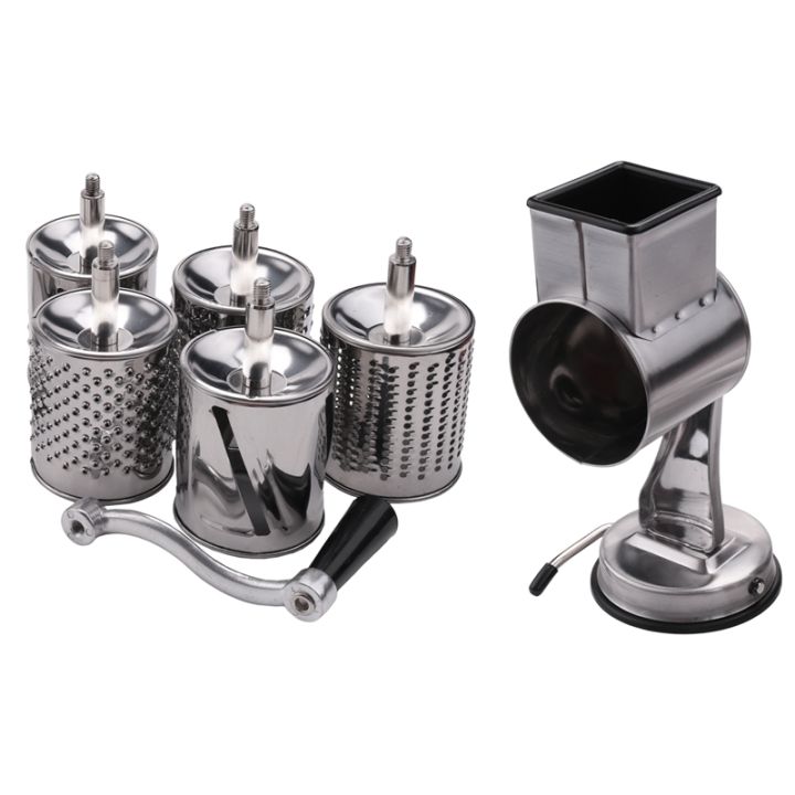 Stainless Steel Rotary Cheese Grater Portable Anti-corrosive Home Kitchen  Restaurant Vegetable Chocolate Slicer Tool