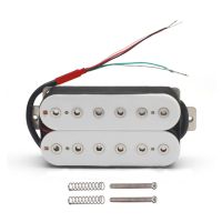 Vintage Alnico5 Humbucker Coil Spliting Neck7.5K/Bridge15K Double Coil Electric Guitar Pickup Black Guitar Part Warm Sound White