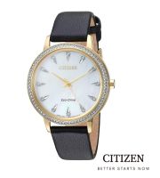 CITIZEN นาฬิกาข้อมือผู้หญิง Eco-Drive FE7042-07D Swarovski Ladys Watch (พลังงานแสง)