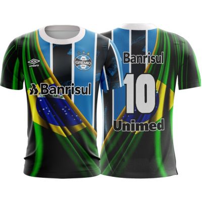 New Fashion2023 Summer O Neck Short Sleeve Print Number 10 T-shirt Brasil Fan Grêmio 2023