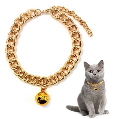 [HOT!] 1PCS Pet Collar Fashion Bell Decor Aluminum Adjustable Dog Collar Cat Collar with Bell Pet Necklace Puppy Necklaces Pet supplies