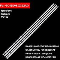 4Pcs/set 43inch 857mm LED Backlight Strip for Samsung 8led GC43D08-ZC22AG T4312M UA43NU6900 UA43NU6000J UN43N5300AF UN43j5200AF