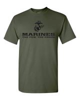 2020 แบรนด์ใหม่นาวิกโยธินไม่กี่ความภาคภูมิใจ USMC นาวิกโยธินทหารสีเขียวเสื้อยืดสหรัฐอเมริกาได้รับใบอนุญาต 2020 แบรนด์ที่มีคุณภาพสูงเสื้อยืดลำลองชายแขนสั้น O-คอแฟชั่นพิมพ์ 100% cott