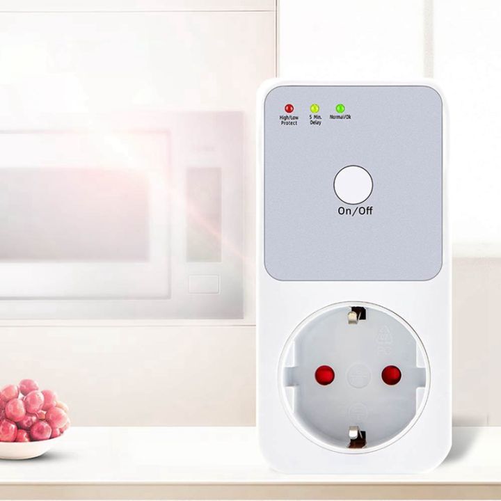 automatic-voltage-protector-socket-switcher-power-surge-safe-protector-socket-voltage-safe-refrigerator-protect-eu-plug