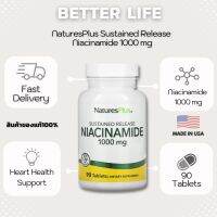 NaturesPlus, Sustained Release Niacinamide, 1000 mg, 90 Tablets (No.826)