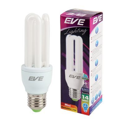 "โปรโมชั่น"หลอดประหยัดไฟ EVE LIGHTING รุ่น 14W/WW ขนาด 14 วัตต์ สี WW"ส่งด่วนทุกวัน"