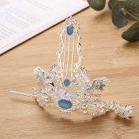 Unisex Golden Silver Hanfu Hair Crown Hair Accessories Crown Princess Headdress Empress Head wear Bun Hairpin