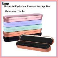 FXUP แหนบโลหะคุณภาพสูงป้องกัน6สีกล่องเก็บของอลูมิเนียม Toples Kaleng ที่บรรจุขนตาที่เก็บขนตาสวยงาม