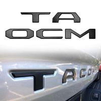 ♙❉ 3D Raised Tailgate Insert Letters Emblem for Toyota Tacoma -2019 Emblem Inserts (Matte Black)