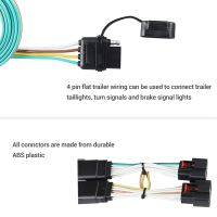 4 Way Trailer Wiring Harness Connector Plug 56407 118786 Parts Accessories for Jeep Wrangler JL 2018-2022