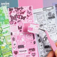 SKYSONIC 2023 New Arrival BOBO Deco Stickers Journal Junk Lable Cute Kawaii Idol Kpop Stationery Postcards Materials Korean INS Stickers Labels