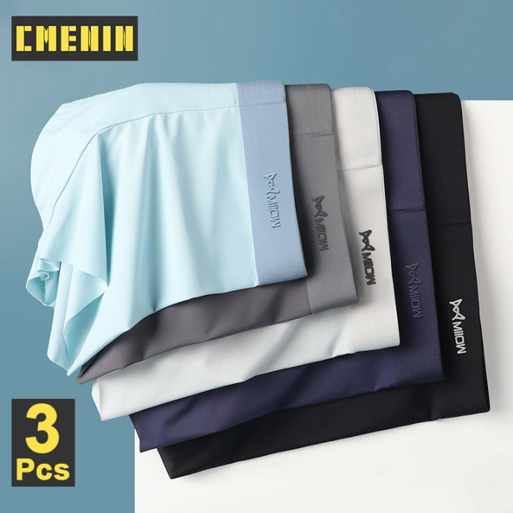 cmenin-miiow-3pc-ins-คุณภาพสูงนักมวยชายชุดชั้นในผ้าไหมน้ำแข็ง-innerwear-antibacterial-กางเกงว่ายน้ำชายกางเกงนักมวยชายกางเกง-conductive-comfort-กางเกงว่ายน้ำ-m1260