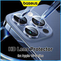 Baseus ตัวป้องกันเลนสสำหรับ HD IP 15 Plus Pro Max ชัดเจนเป็นพิเศษพร้อมชุด Corning อุปกรณ์ทำความสะอาดกล้อง