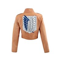 [COD]Attack On Titan Shingeki No Kyojin Mikasa · Ackerman เสื้อแจ็คเก็ตคอสเพลย์ชุดผ้าพันคอสีแดง