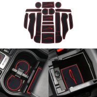 Front Back Door Slot Pad Mat Cup Holders Mats Armrest Storage Box Pad for Subaru Forester 2019 2020 2021 2022 Car Accessories