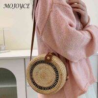 ☑  Round Handbags Rattan Knitted Woven Ladies Beach Bohemia Handbag New Fashion